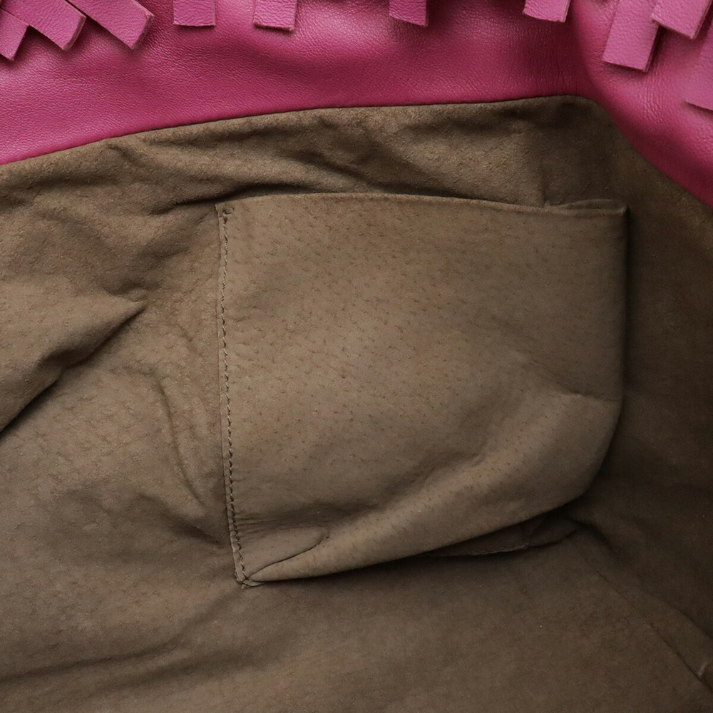 BOTTEGA VENETA Pink Leather Intrecciato Shoulder Bag - Picture 8 of 9